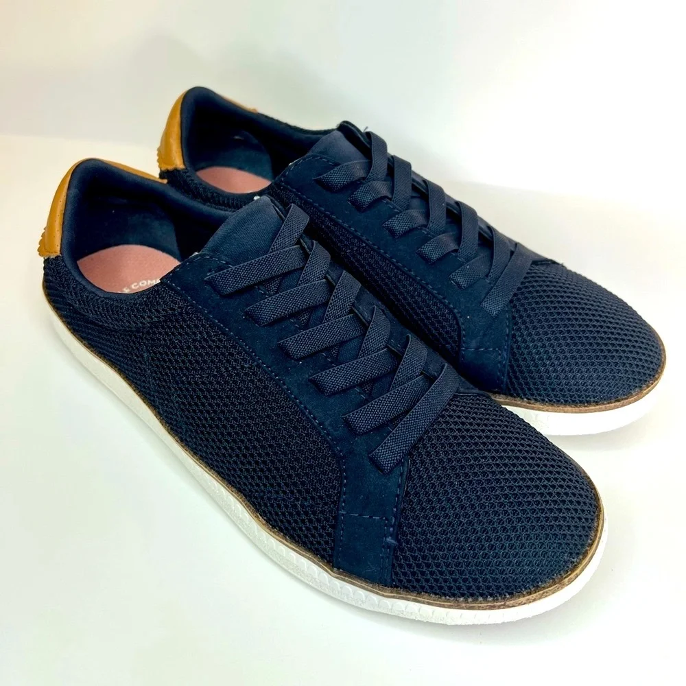 Dr Scholls Womens Size 7.5 Seaside Sneakers Shoes Comfort Slip On Low‎ Top Navy